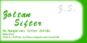 zoltan sifter business card